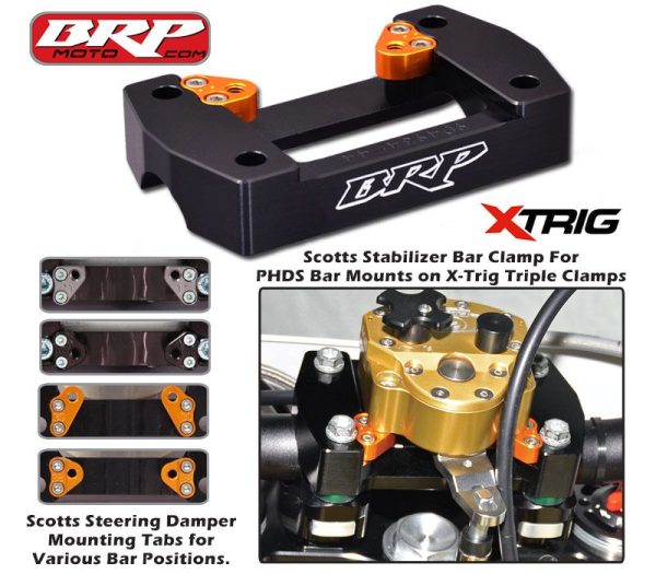 BRP Scotts Stabilizer Bar Clamp for PHDS Bar Mounts on XTRIG Triple Clamps