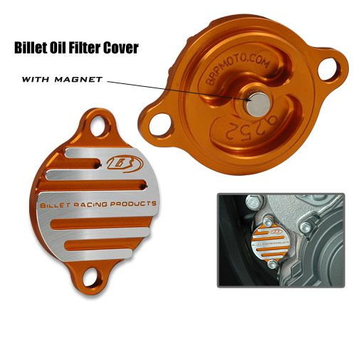 Billet KTM Oil Filter Cover W/ Magnet 07-11 250/450/530 SXF & XCF