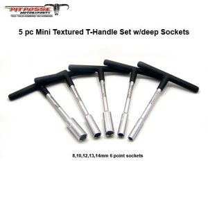 PitPosse 5pc Mini T-handle Set w/ Textured Rubber Grips