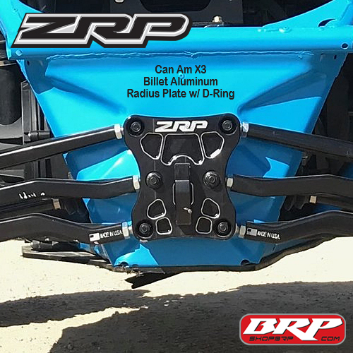 Can-Am X3 Radius Rod Plate with D Ring Anodized